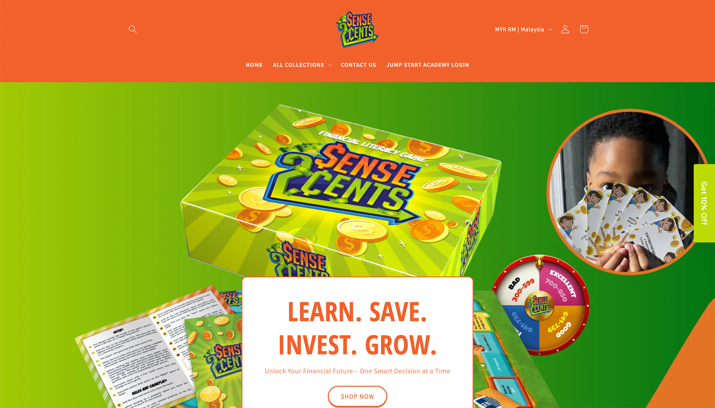 Sense2Cents main webpage.
